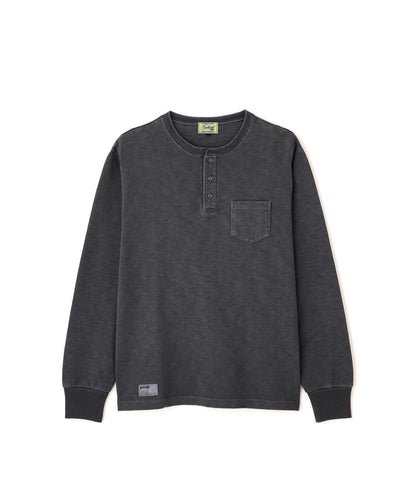 SLUB HENLEY LS T-SHIRT 亨利領長袖T恤