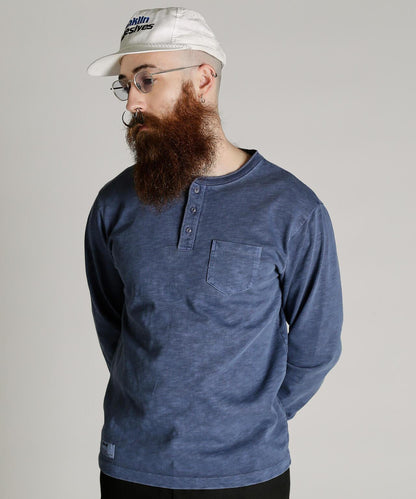 SLUB HENLEY LS T-SHIRT 亨利領長袖T恤