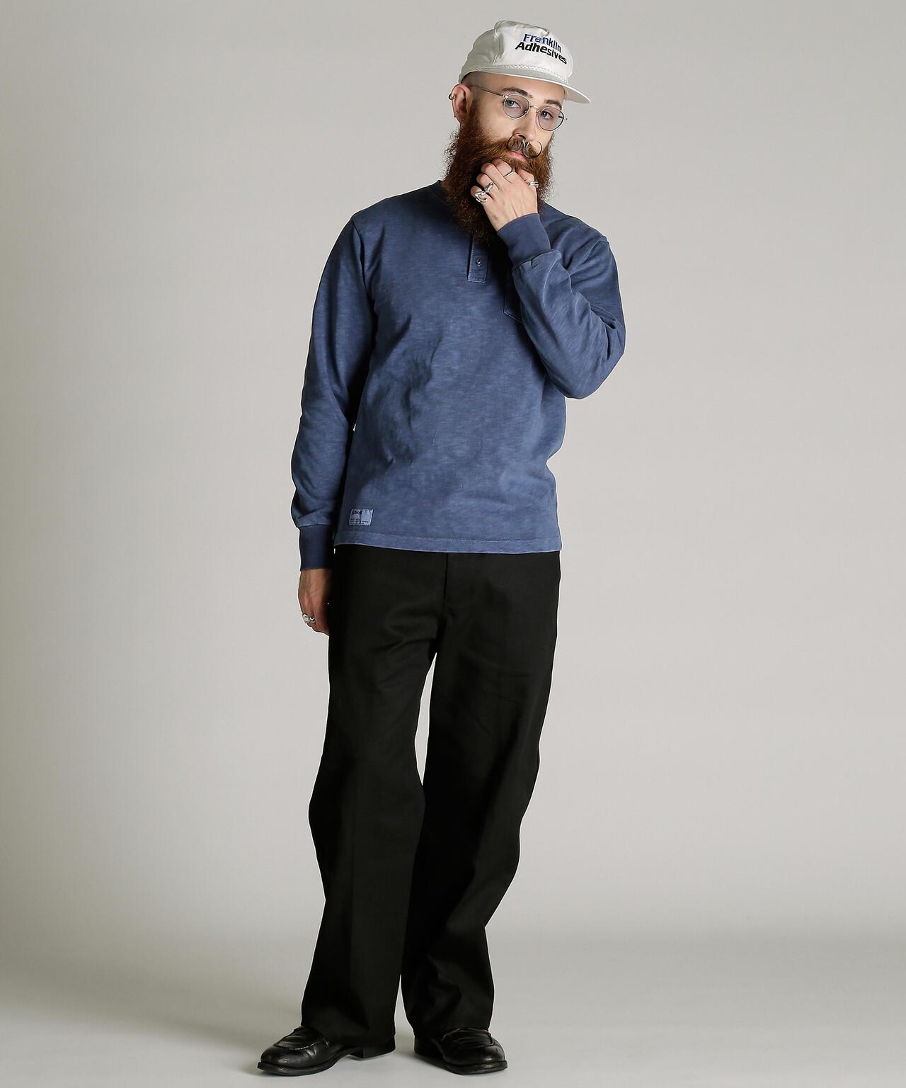 SLUB HENLEY LS T-SHIRT 亨利領長袖T恤