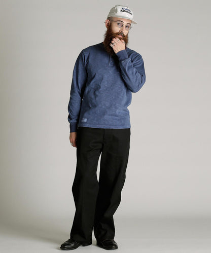 SLUB HENLEY LS T-SHIRT 亨利領長袖T恤