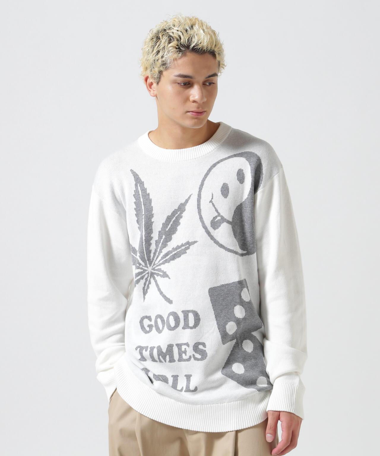 STUD MUFFIN/A/C 純色GOODTIMESROLL大提花套頭衫
