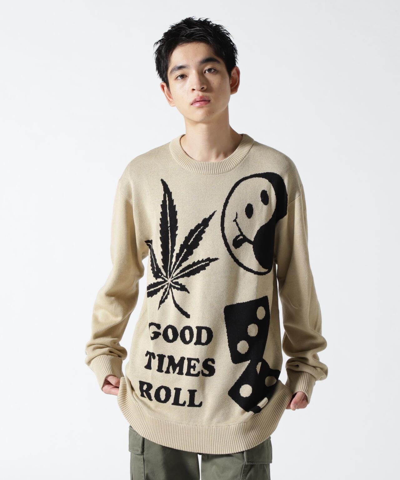 STUD MUFFIN/A/C 純色GOODTIMESROLL大提花套頭衫