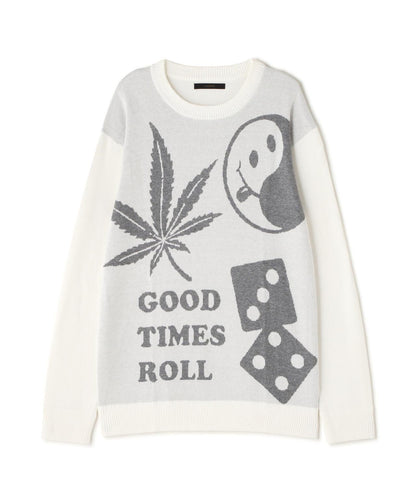 STUD MUFFIN/A/C 純色GOODTIMESROLL大提花套頭衫