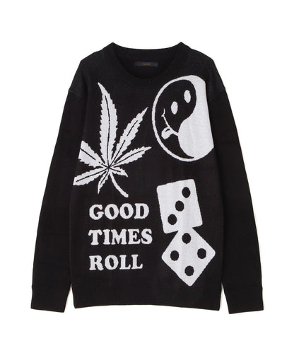 STUD MUFFIN/A/C 純色GOODTIMESROLL大提花套頭衫
