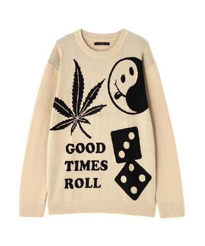 STUD MUFFIN/A/C 純色GOODTIMESROLL大提花套頭衫