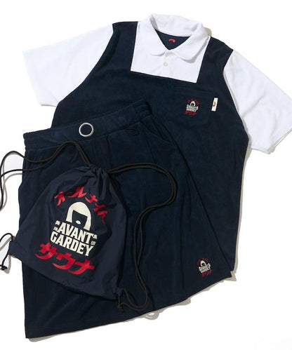 アバンギャルディ×SAUVENIR×FREAK'S STORE 聯名 オールナイトサウナ KANNAIGI 制服TEE&半身裙&雙肩包 套裝[毛圈]