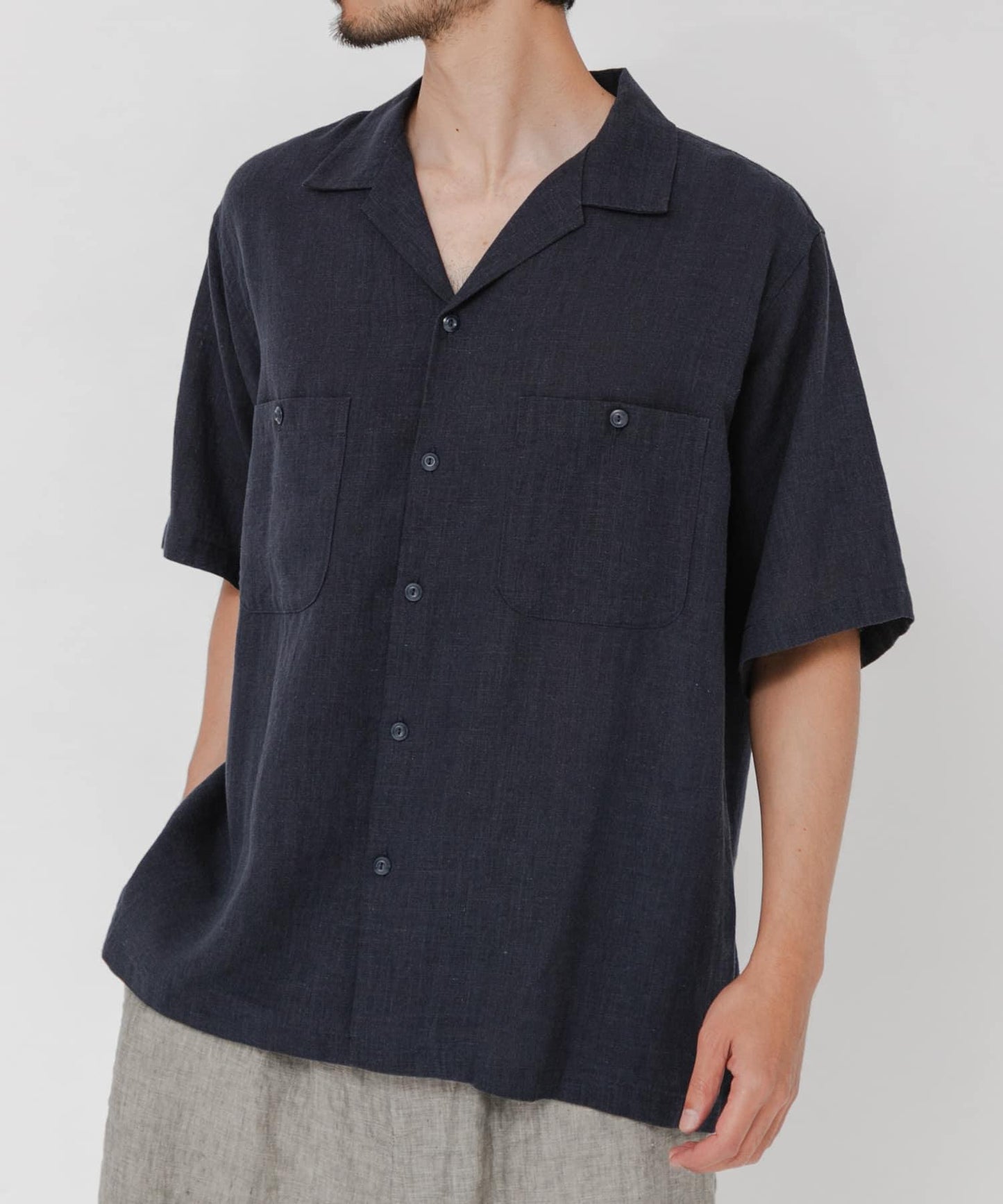 SANDWASH LINEN 開領襯衫