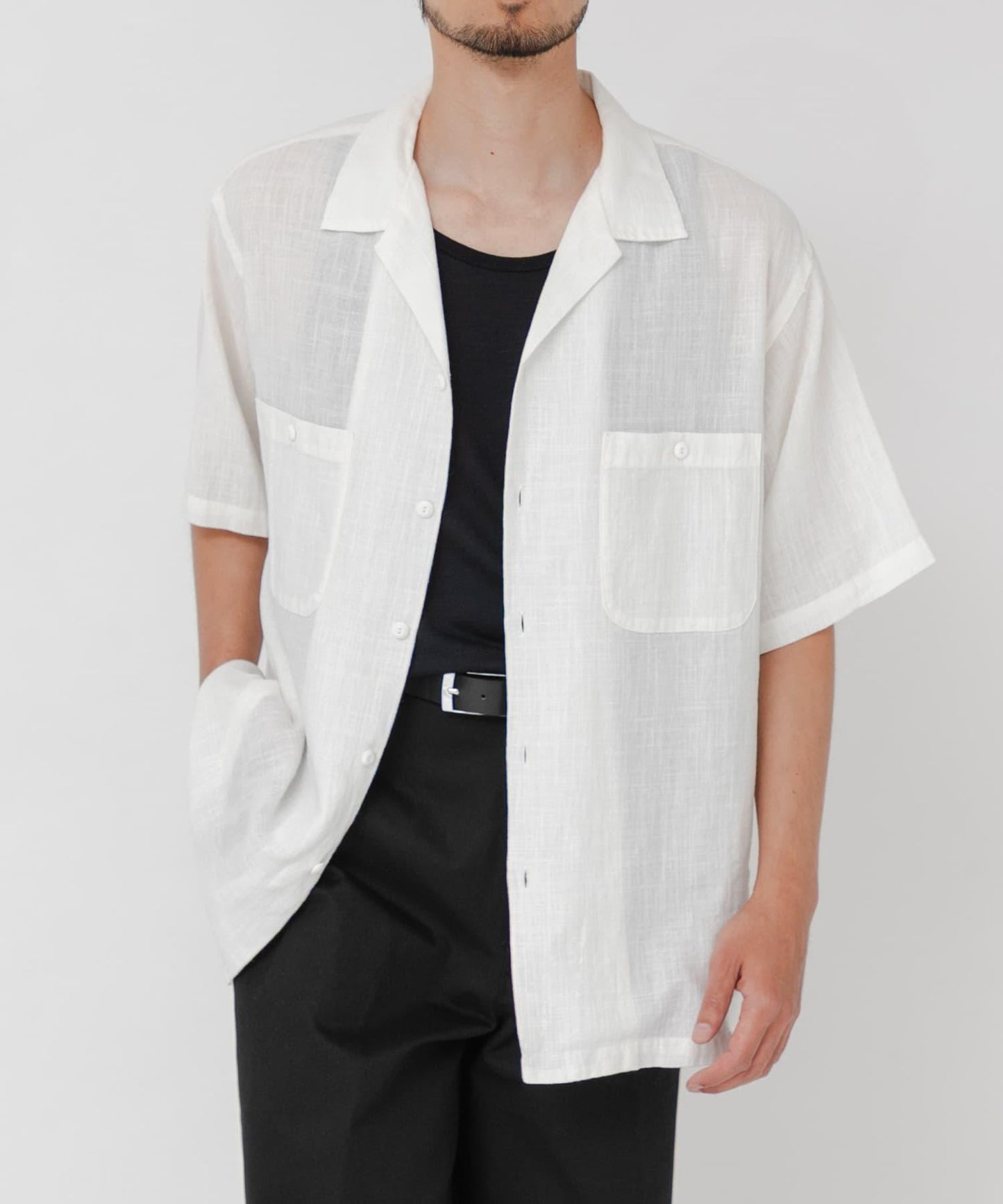 SANDWASH LINEN 開領襯衫