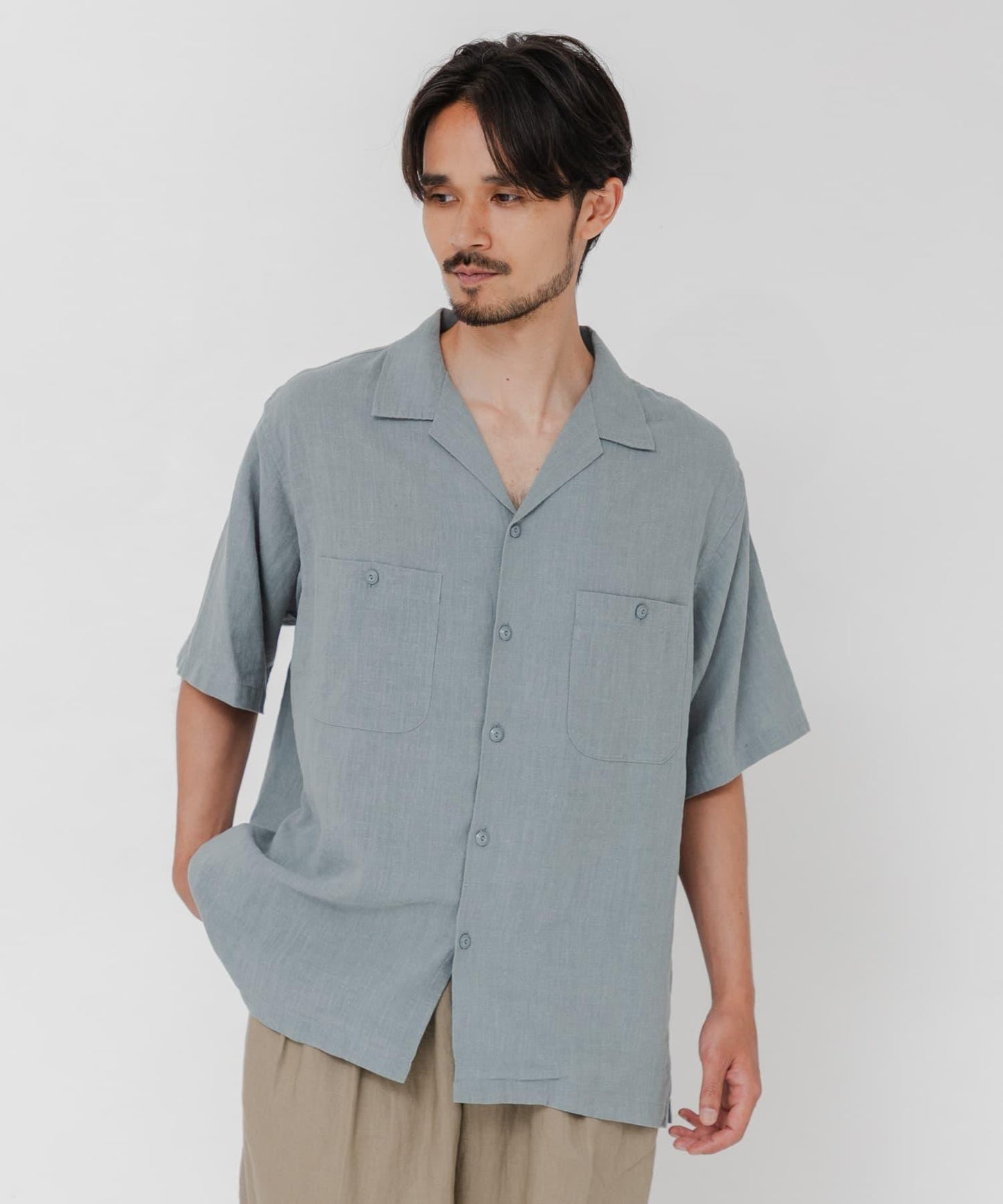 SANDWASH LINEN 開領襯衫