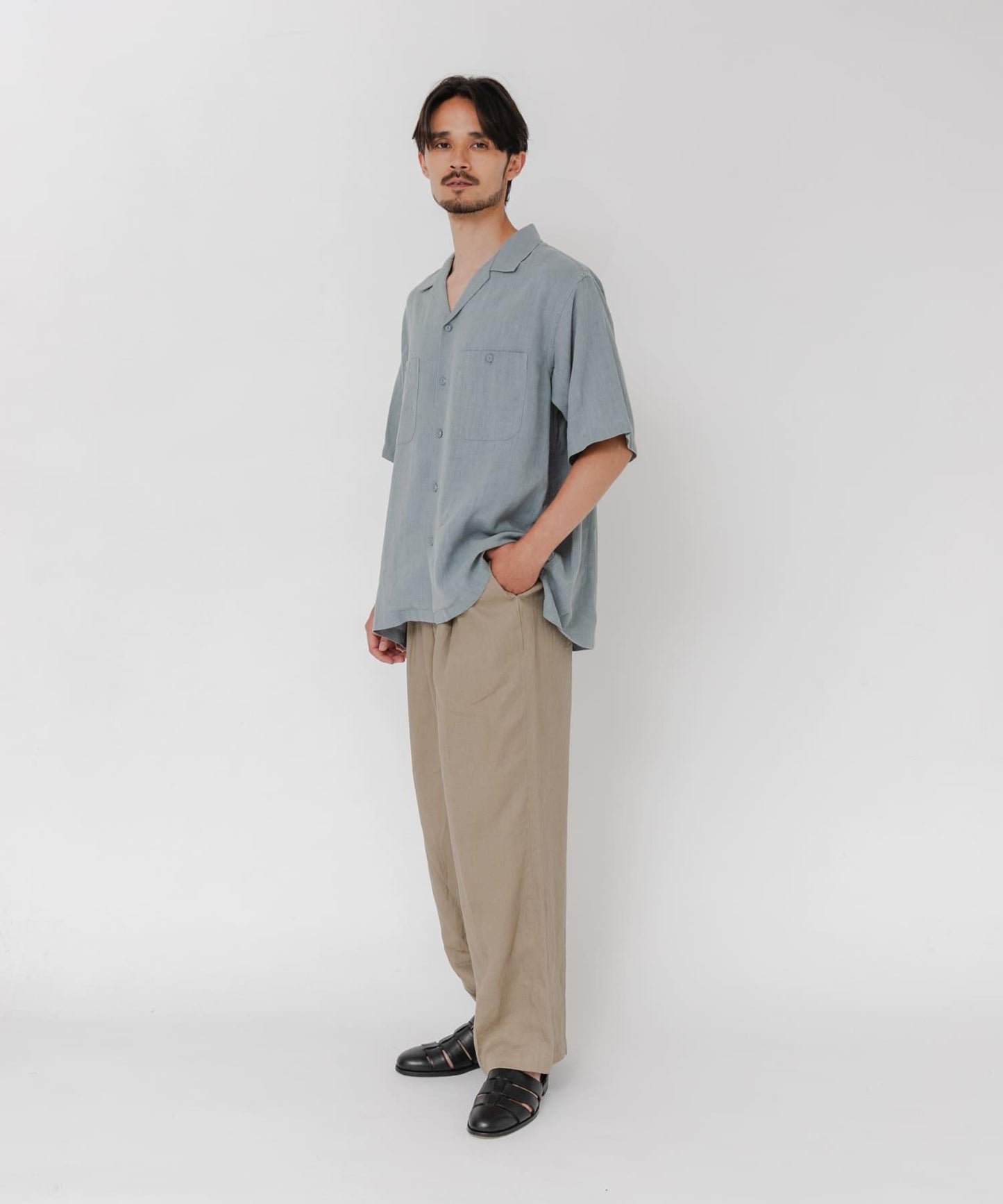 SANDWASH LINEN 開領襯衫