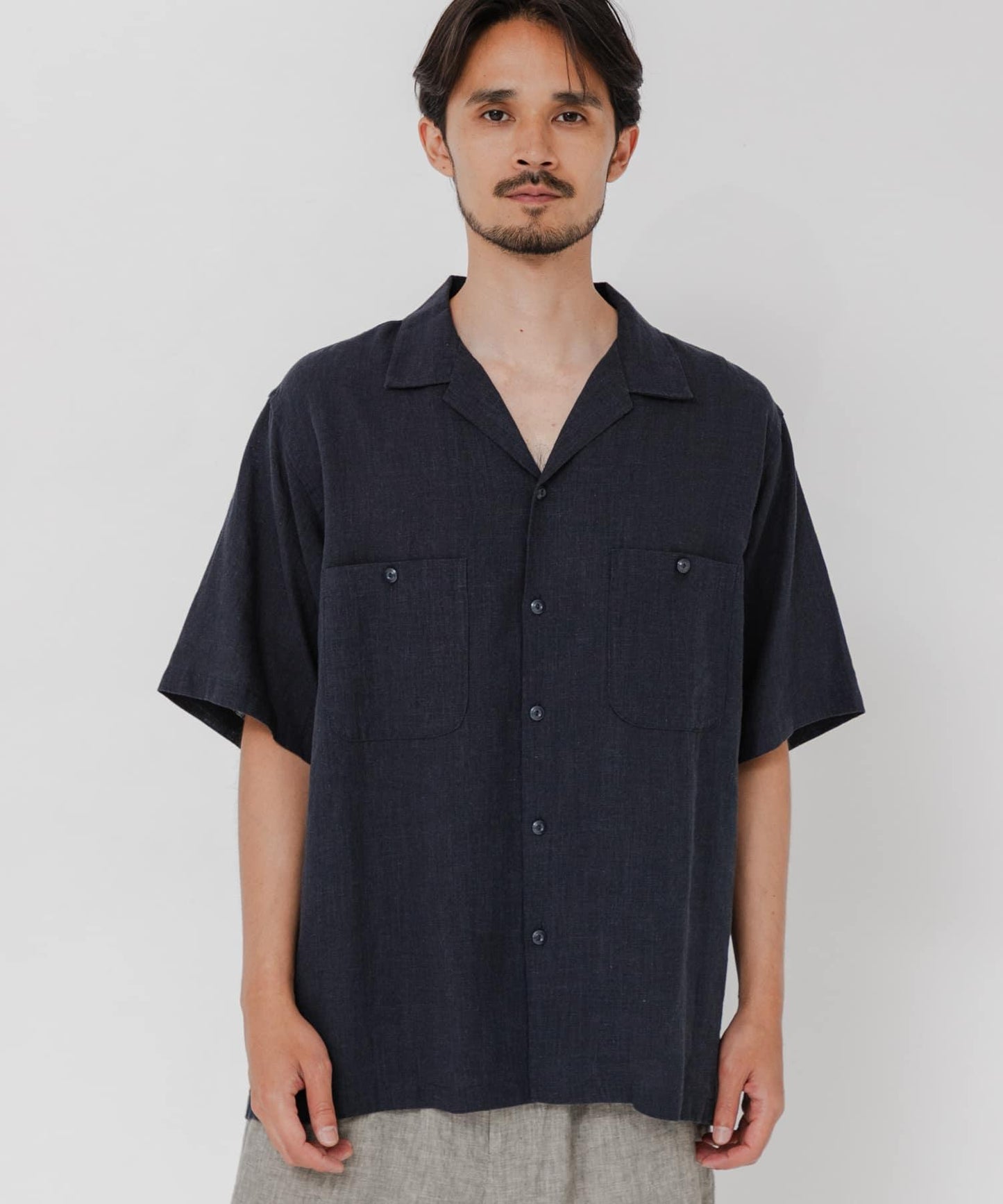 SANDWASH LINEN 開領襯衫