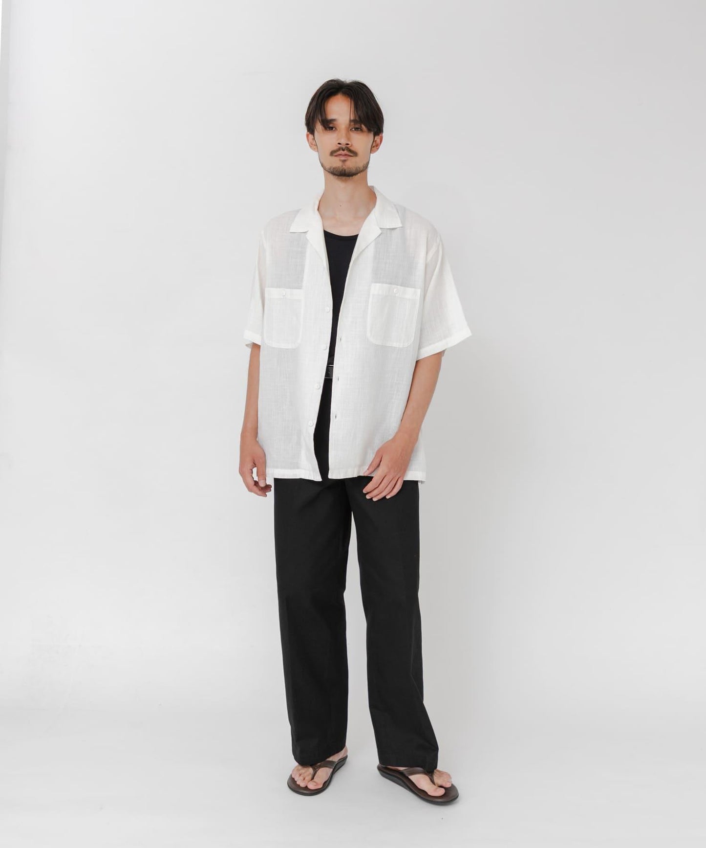 SANDWASH LINEN 開領襯衫