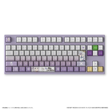 Re：從零開始的異世界生活（Re：從零開始的異世界生活） AMICIS ゲーミングキーボード 80HE 日本語配列 エミリアEdition