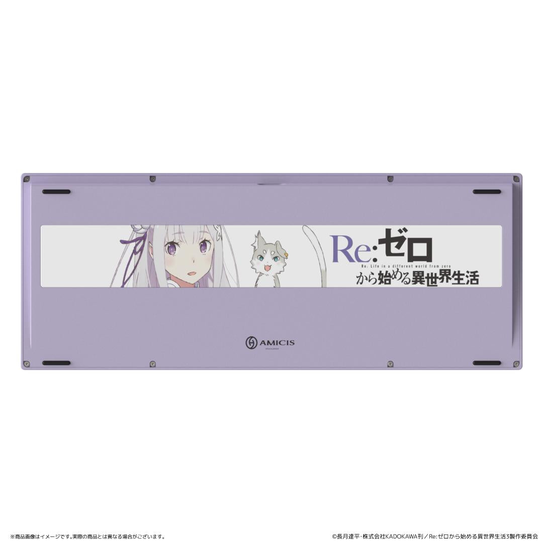 Re：從零開始的異世界生活（Re：從零開始的異世界生活） AMICIS ゲーミングキーボード 80HE 日本語配列 エミリアEdition
