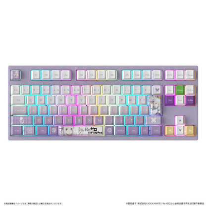 Re：從零開始的異世界生活（Re：從零開始的異世界生活） AMICIS ゲーミングキーボード 80HE 日本語配列 エミリアEdition