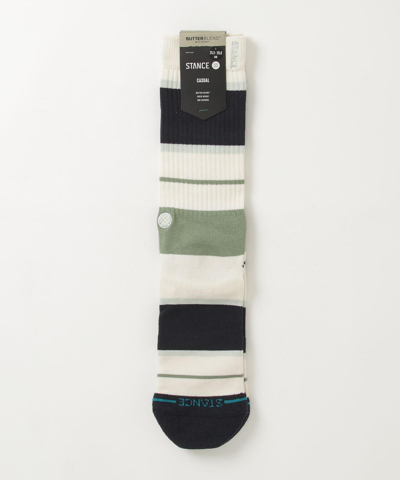 STANCE STRIPED DELIGHT CREW 襪子