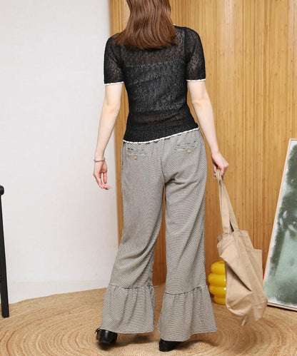 配色刺繡 Polo領 針織開衫
