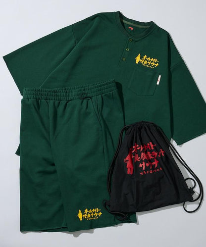 サウナ田ヒロユキ × SAUVENIR × FREAK'S STORE 聯名 KANNAIGI 抽繩包 加絨衛衣套裝 / 館內服