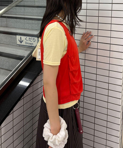 蝴蝶扣 疊穿T恤