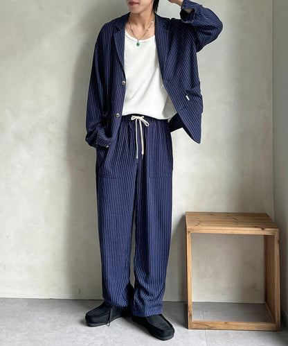 亞麻混紡 麵包師款 休閒長褲