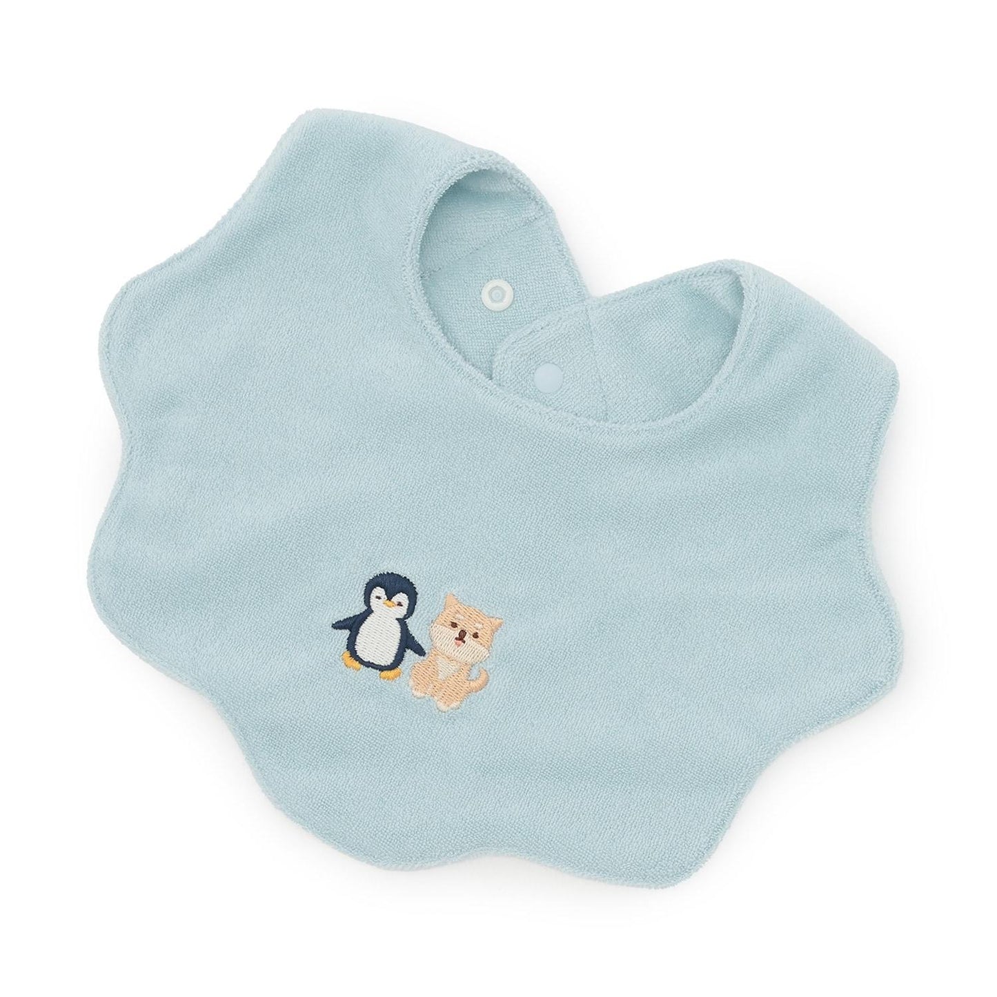 動物刺繡扇形圍兜