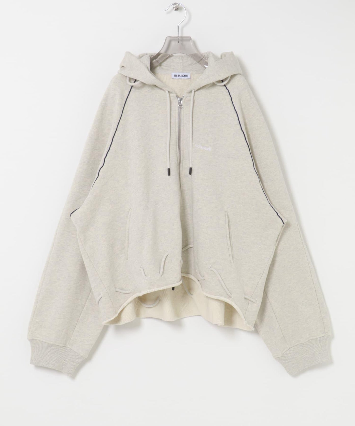 FACON JACMIN GATHERED ZIPPED HOODIE