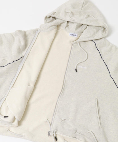 FACON JACMIN GATHERED ZIPPED HOODIE