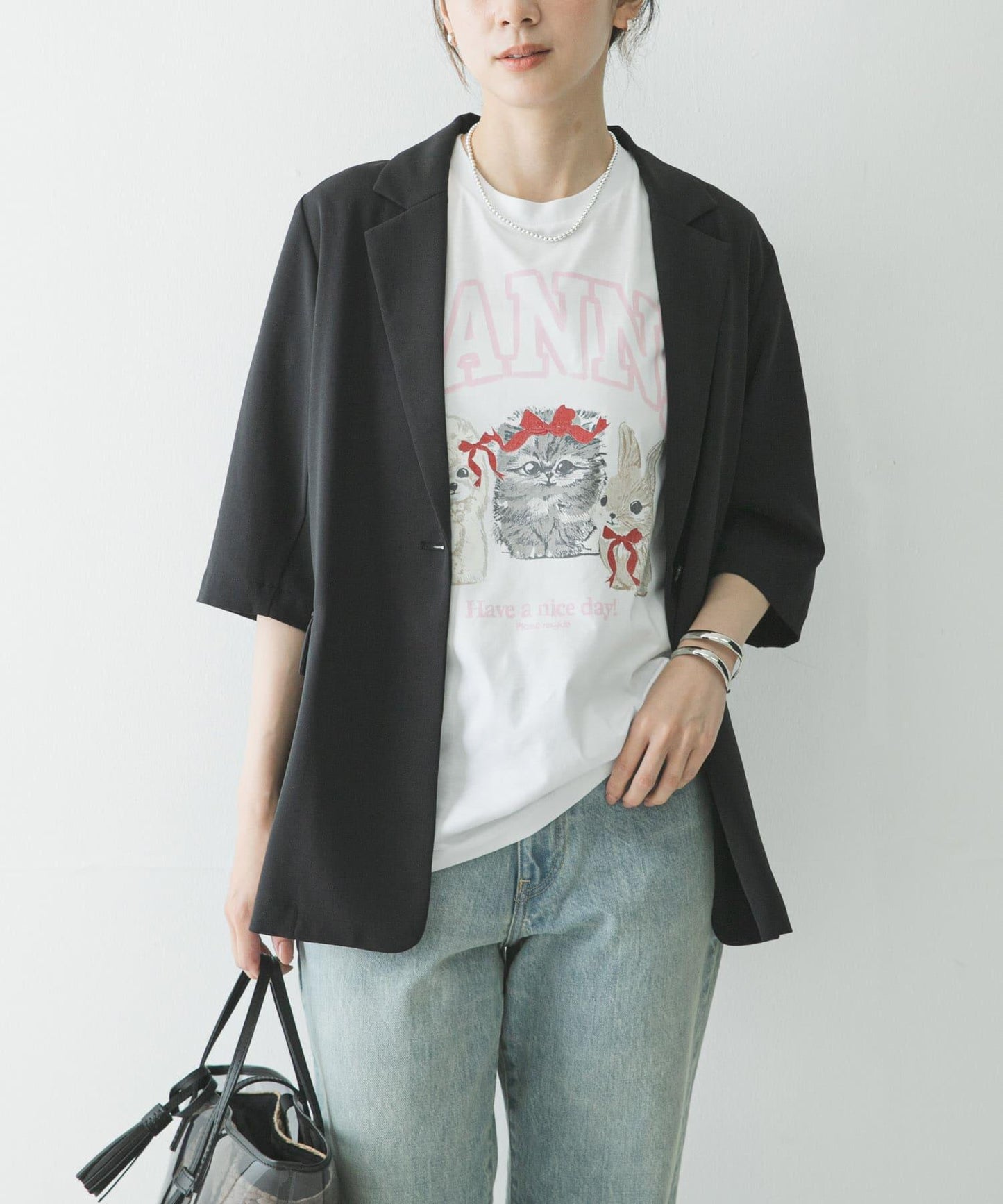 GANNI JERSEY 可愛動物圖案 T恤
