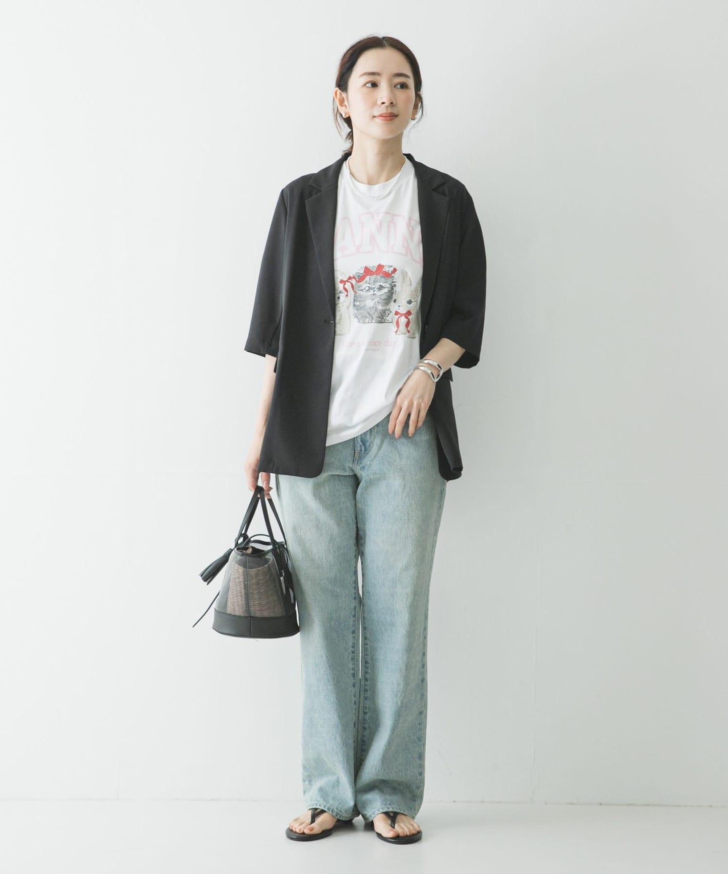 GANNI JERSEY 可愛動物圖案 T恤
