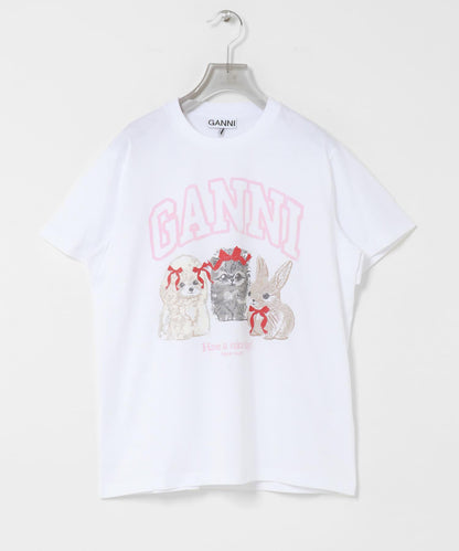GANNI JERSEY 可愛動物圖案 T恤