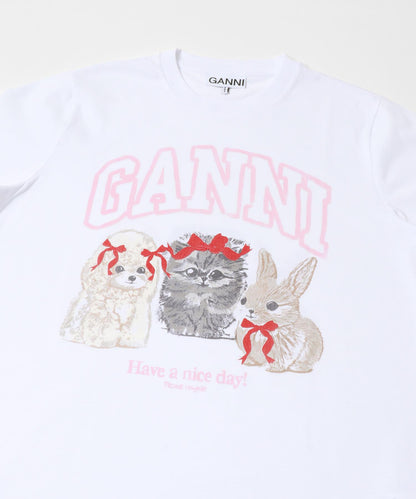GANNI JERSEY 可愛動物圖案 T恤