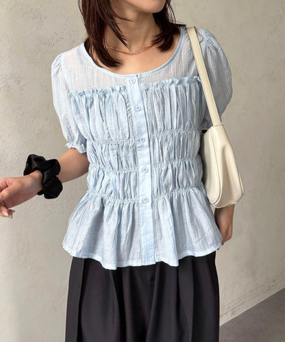 褶皺透視襯衫