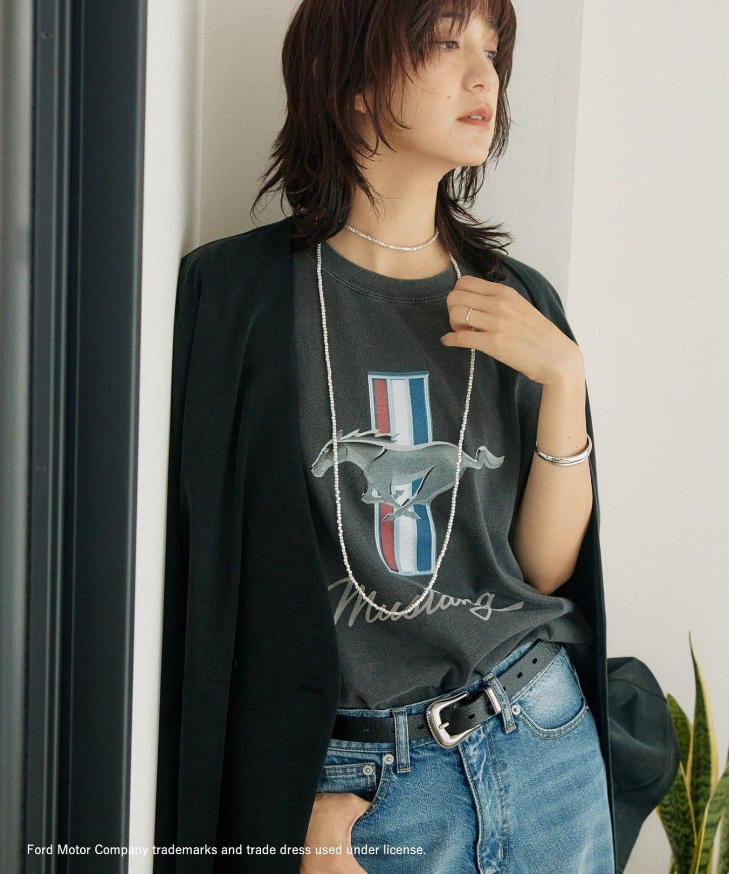 【聯名/棉100%】FORD MUSTANG Tee/8月上旬お屆け予定