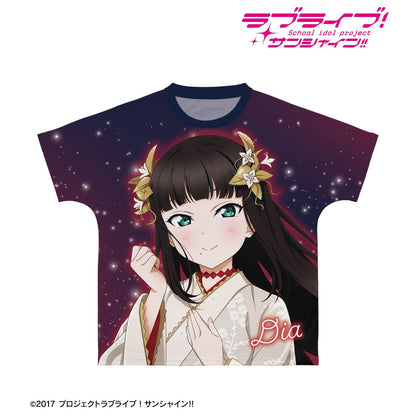 ラブライブ！サンシャイン!!（LoveLive! Sunshine!!） 描き下ろし 黒澤ダイヤ 3rdソロコンサートver. 全幅印花T恤 XL碼