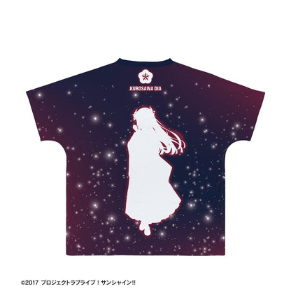 ラブライブ！サンシャイン!!（LoveLive!Sunshine!!） 描き下ろし 黑澤黛雅 3rd Solo Concert ver. 全幅印花T恤 男女同款 XXL