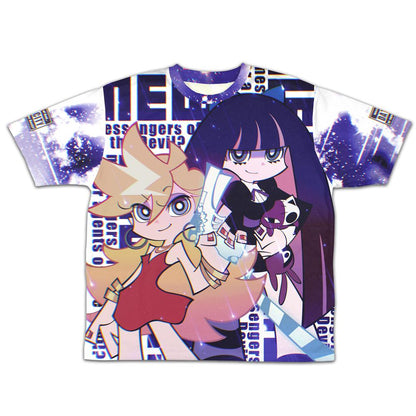 New PANTY & STOCKING with GARTERBELT（吊帶襪天使） パンティ&ストッキング 雙面滿版印花T恤