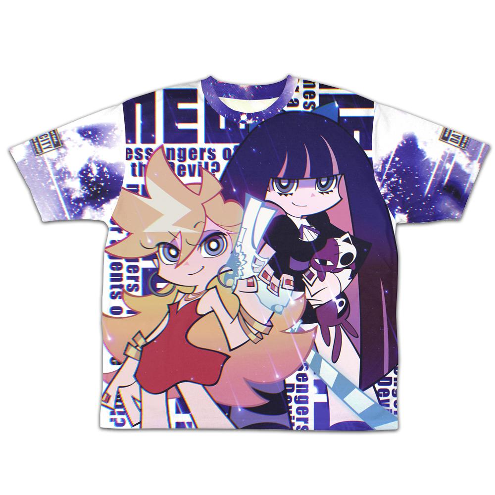 New PANTY & STOCKING with GARTERBELT_M_PANTY&STOCKING 雙面滿版印花T恤