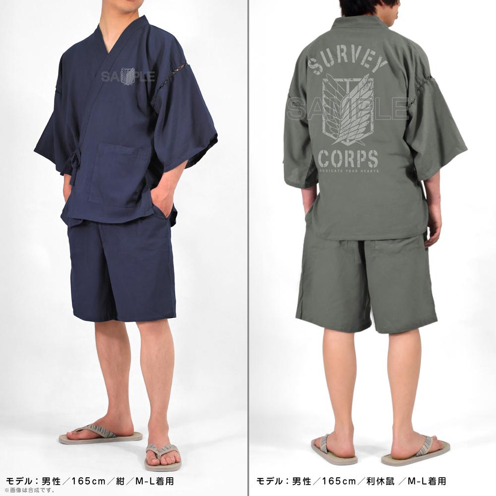 進擊的巨人（進擊的巨人） 調查兵團 甚平 利休鼠 M-L碼