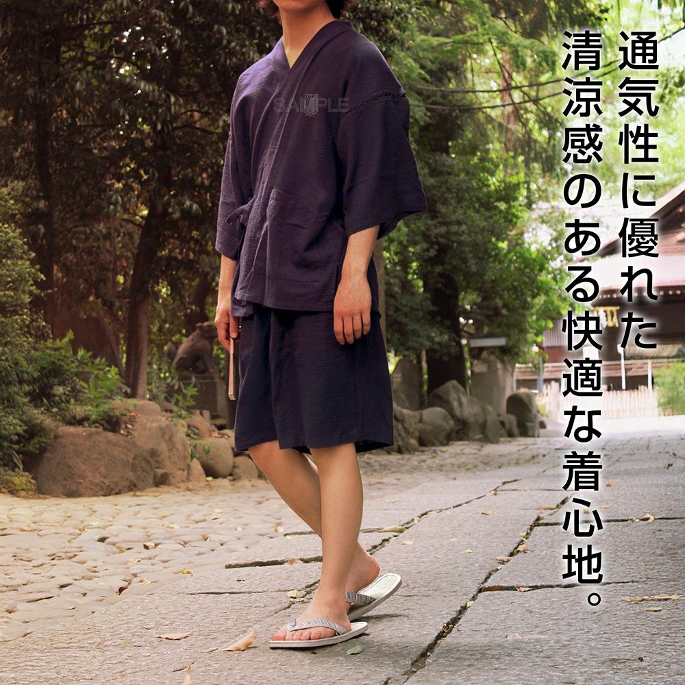 進擊的巨人（進擊的巨人） 調查兵團 甚平 利休鼠 M-L碼