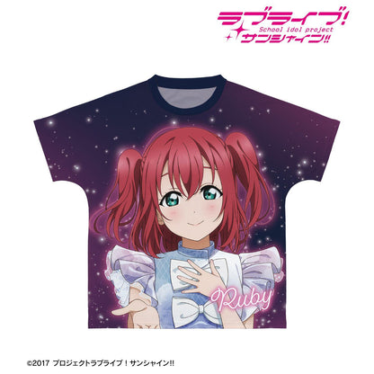 ラブライブ！サンシャイン!!（LoveLive!Sunshine!!） 描き下ろし 黑澤露比 3rd Solo Concert ver. 全幅印花T恤 XS碼