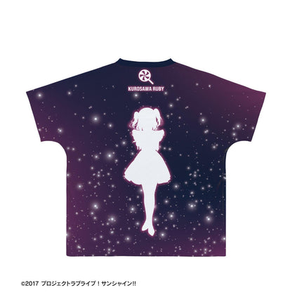 ラブライブ！サンシャイン!!（LoveLive!Sunshine!!） 描き下ろし 黑澤露比 3rd Solo Concert ver. 全幅印花T恤 XS碼