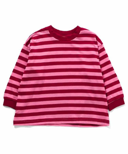 寬鬆純色條紋T恤