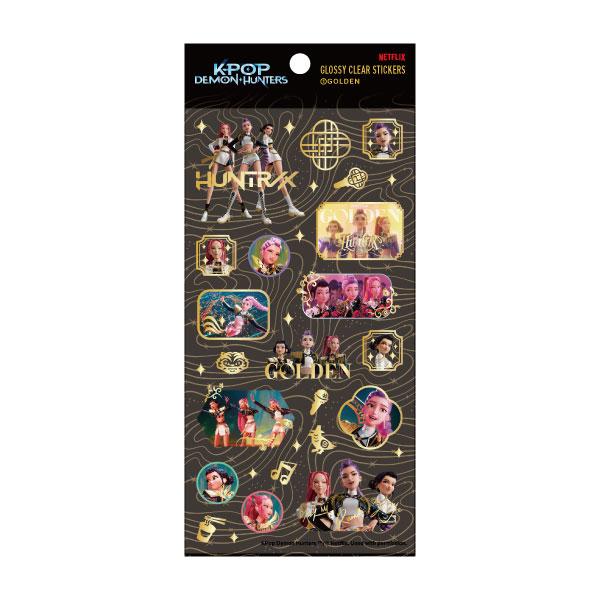 KPOPガールズ!デーモン・ハンターズ GLOSSY CLEAR STICKERS (1)GOLDEN