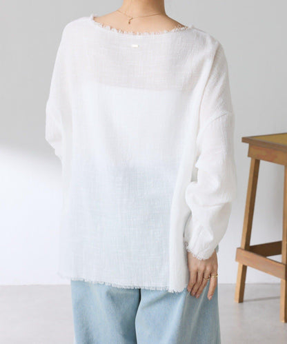 亞麻紗布套頭衫