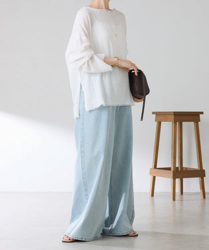 亞麻紗布套頭衫