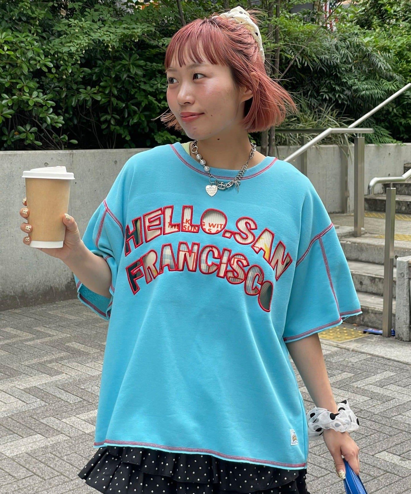 HELLO.SANFRANCISCO 2WAY鏤空短袖T恤