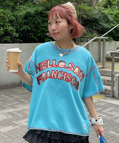 HELLO.SANFRANCISCO 2WAY鏤空短袖T恤