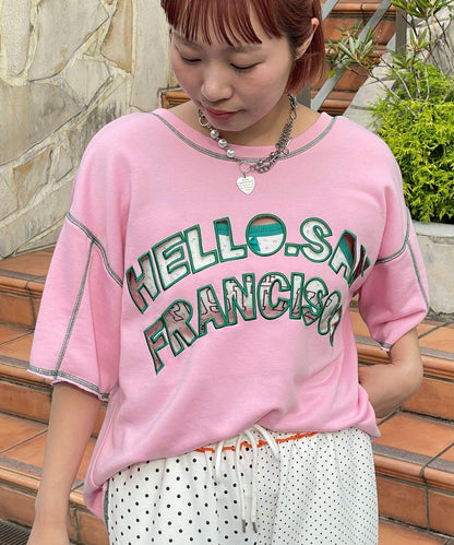 HELLO.SANFRANCISCO 2WAY鏤空短袖T恤
