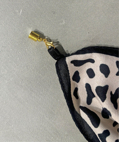 豹紋磁扣絲巾