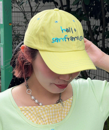 HELLO.SANFRANCISCO 亮片Logo蝴蝶結棒球帽